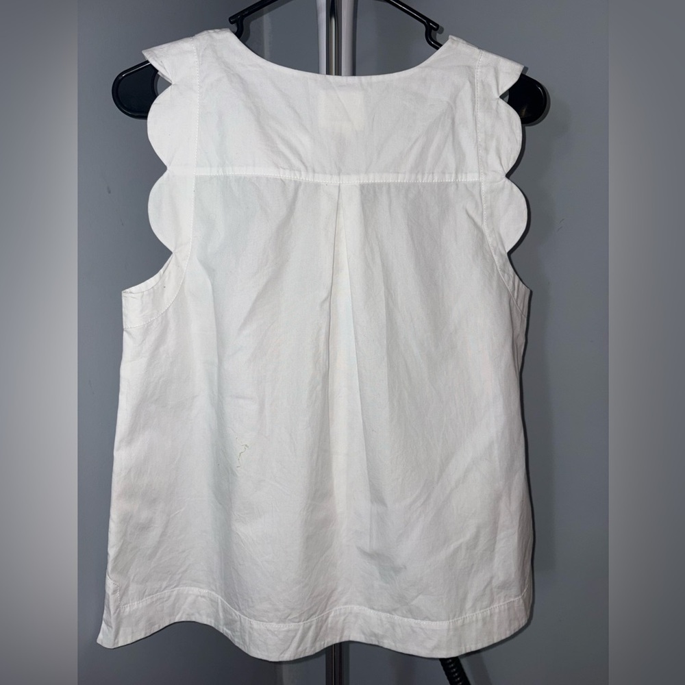 *NWT* Maeve Ivory Scalloped Sleeveless Blouse - sz8 (P15) - Picture 2 of 3